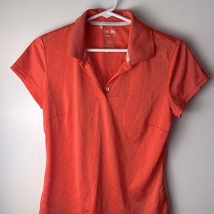 Adidas Woman’s ClimaCool Golf Shirt- pink/orange shade